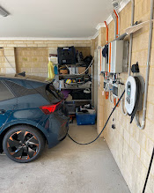 Workshop garage install with active charge session