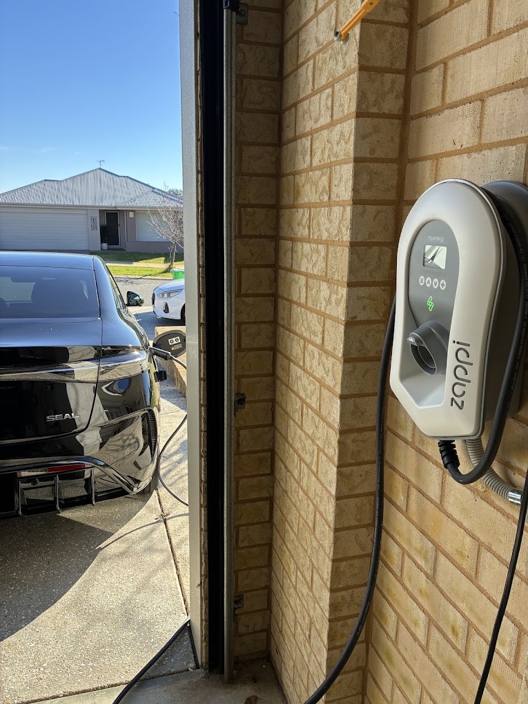 Zappi charging a BYD Seal