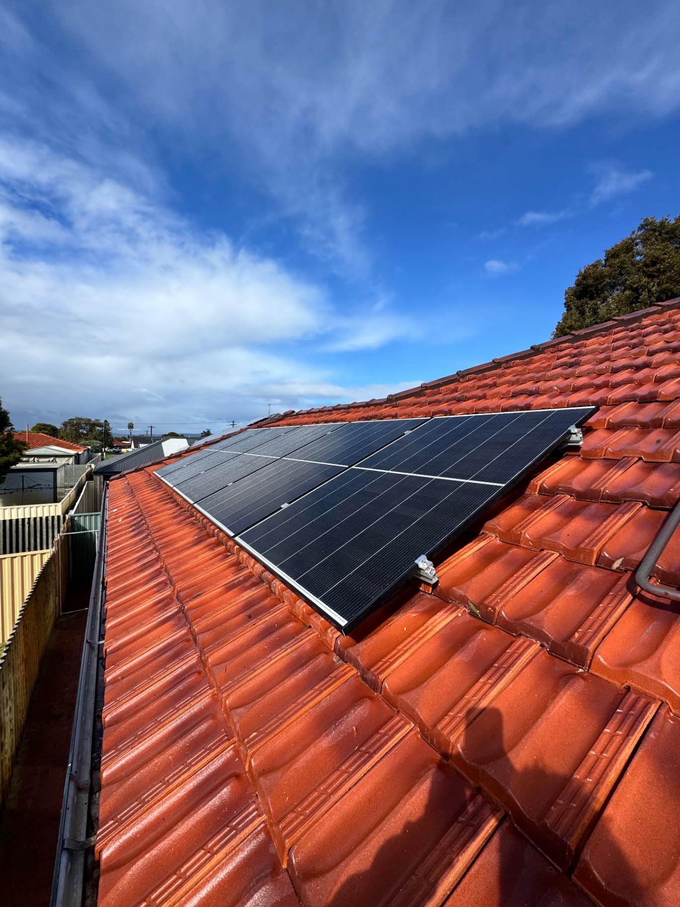 Jinko solar panels on the side roof plane at the Beechboro install
