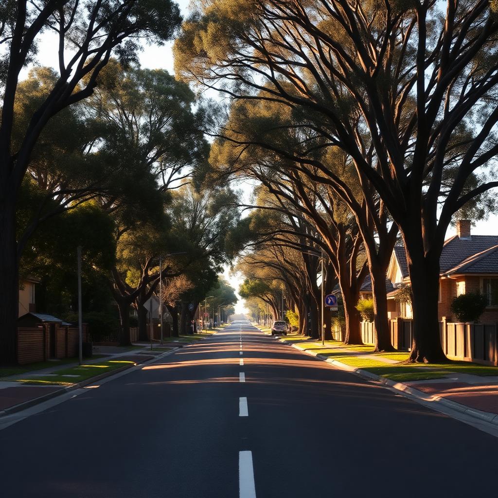 The tuart lined streets that make Duncraig what it is, and the reason some roofs here get less sun than you would expect.