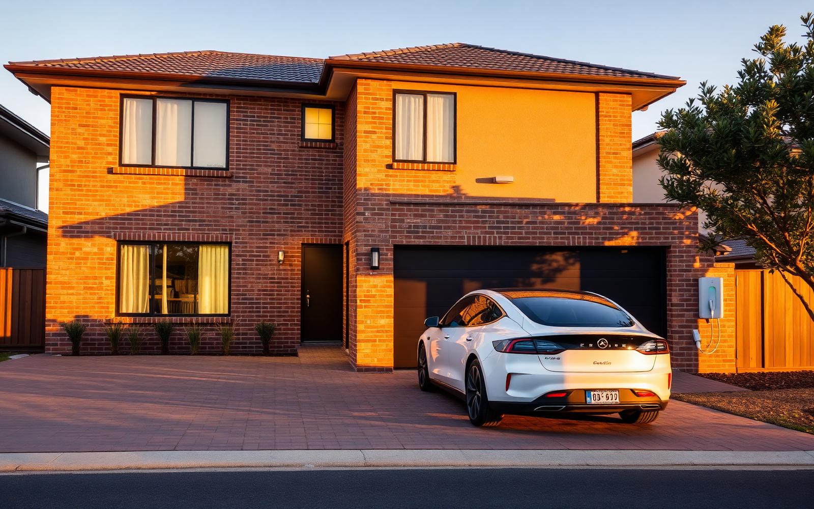 A Joondalup family home with the garage wired for overnight EV charging.