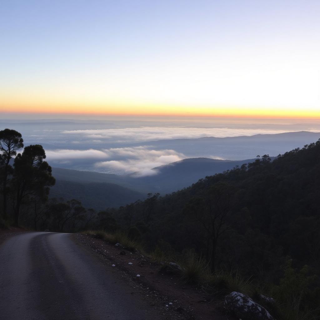 The hills above Perth. Beautiful driving country, and hard on a car that cannot charge at home.