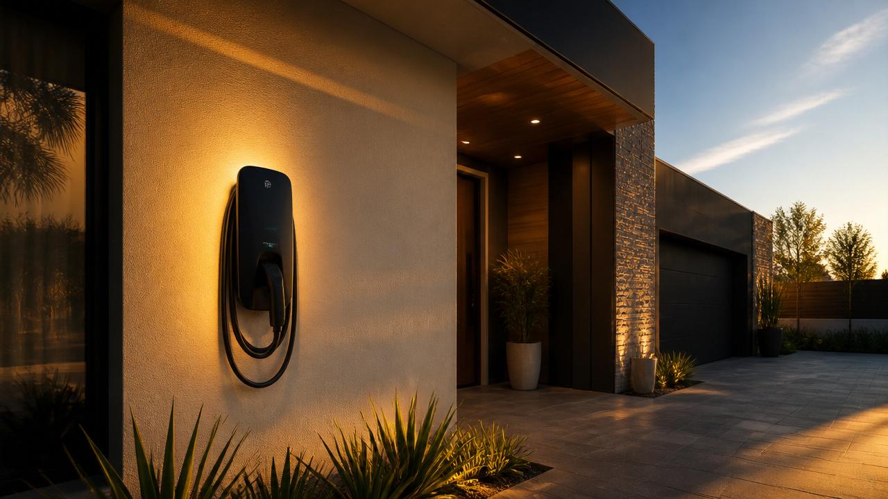 Premium EV charger installation on a modern home
