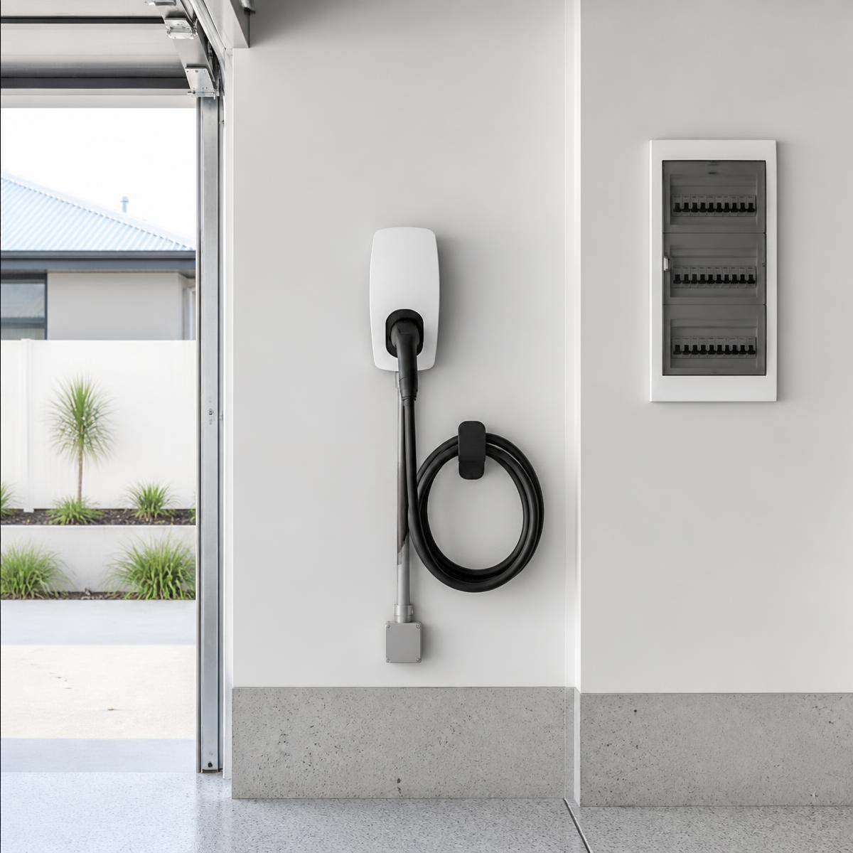 A dedicated EV circuit, local isolation and a practical garage position keep daily charging simple.